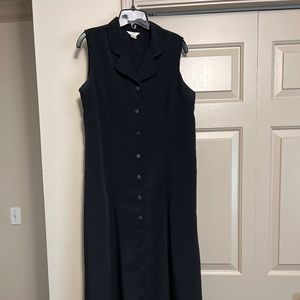 Black button down dress